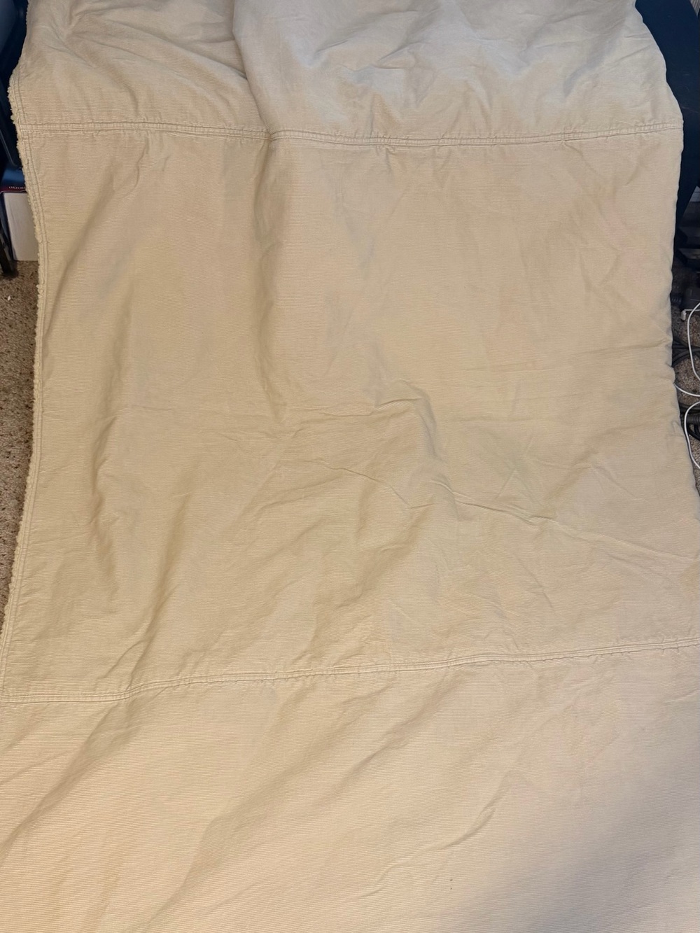 Pottery Barn Teen Corduroy Sherpa lined comforter , heavy duty for cold nights